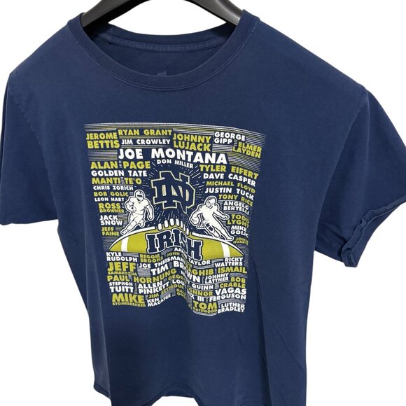 Notre Dame Fighting Irish T Shirt Mens Size Large All Time Greats Blue - Picture 2 of 5